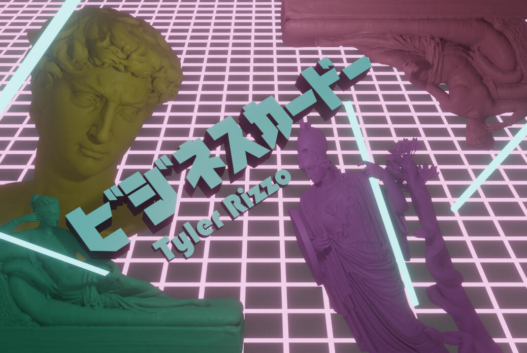Vaporwave Business Card Design